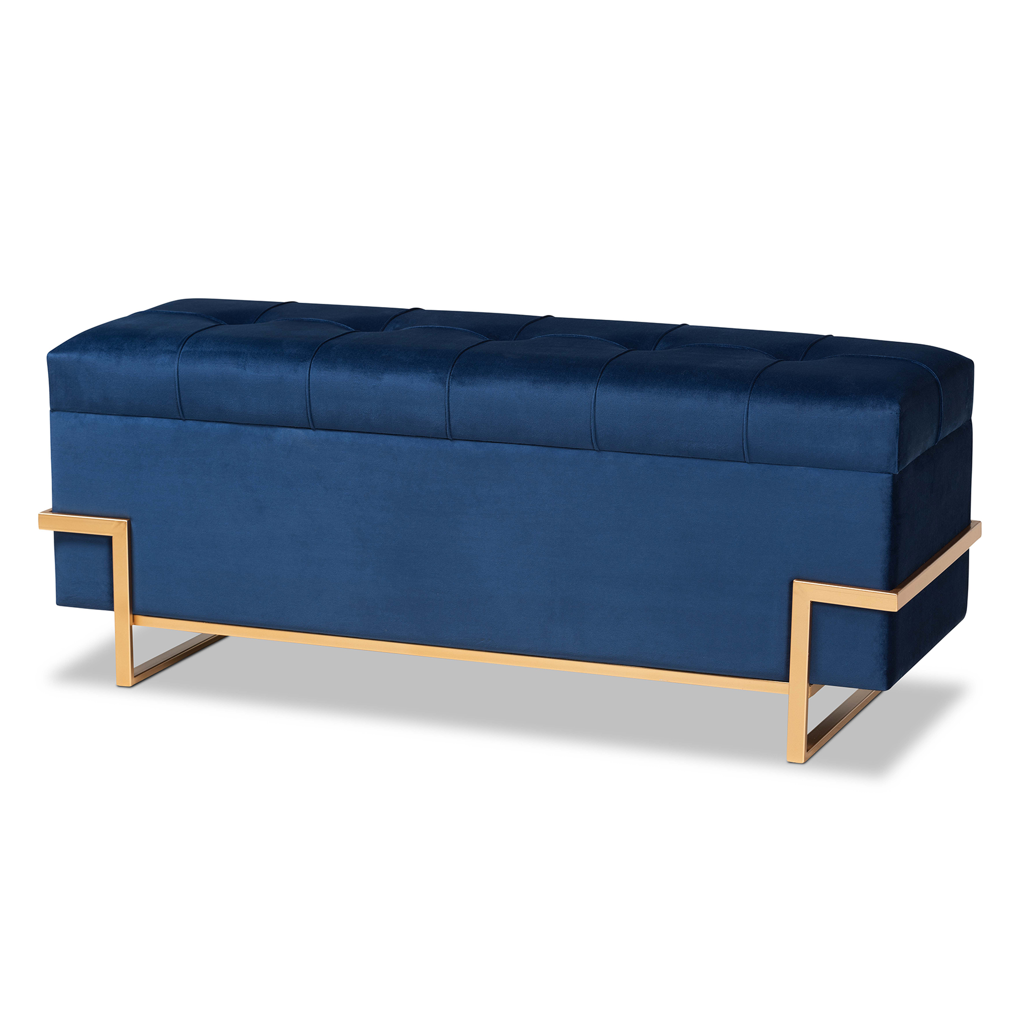 Navy blue 2024 storage ottoman